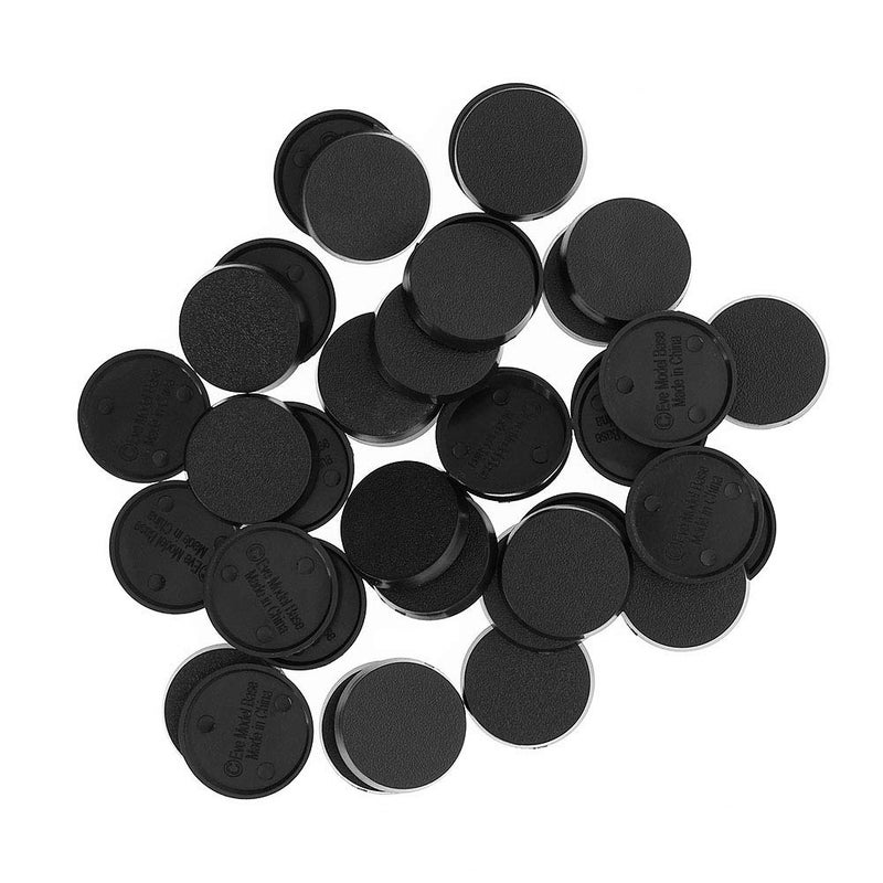 Evemodel MB325 100pcs Round Plastic Model Bases 25mm or 0.98inch for Gaming Miniatures or Wargames Table Games - Image 1