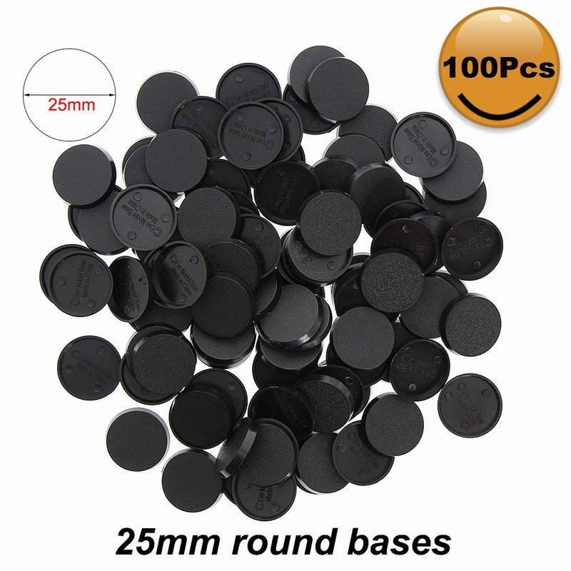 Evemodel MB325 100pcs Round Plastic Model Bases 25mm or 0.98inch for Gaming Miniatures or Wargames Table Games - Image 5