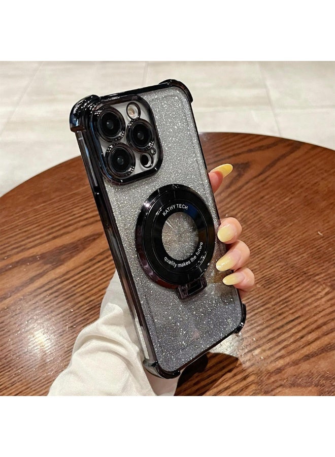 NIBEMINENT Creamy Streak Protective TPU Case Cover For iPhone 14 Pro Max, Black - Image 1