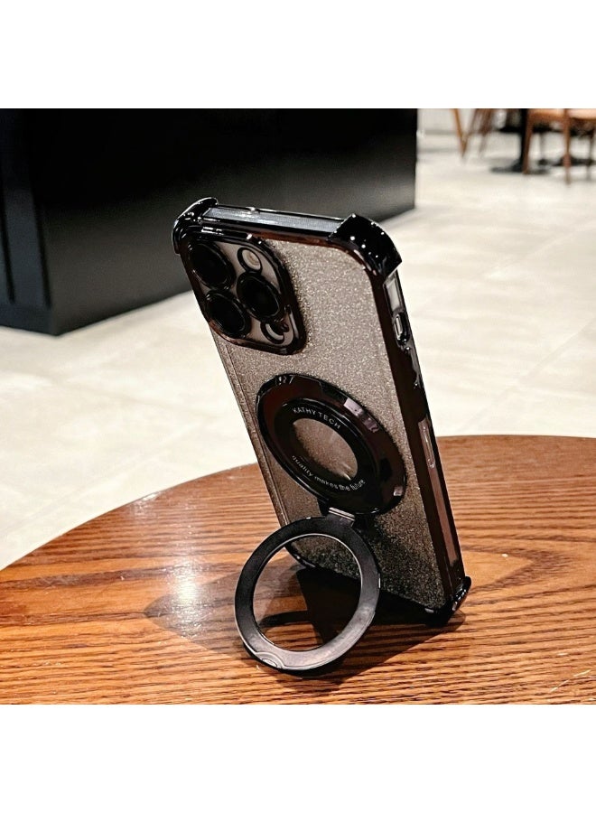 NIBEMINENT Creamy Streak Protective TPU Case Cover For iPhone 14 Pro Max, Black - Image 2