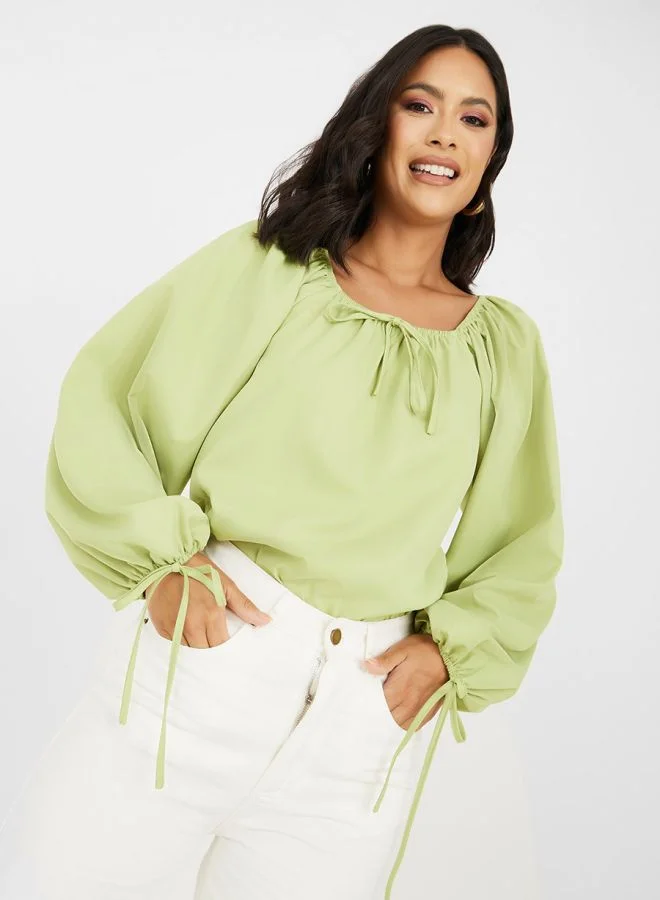 Styli Regular Fit Round Neck Tunic Top