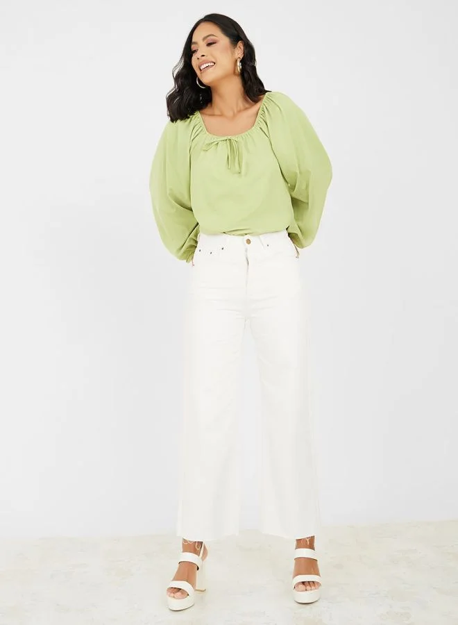 Styli Regular Fit Round Neck Tunic Top