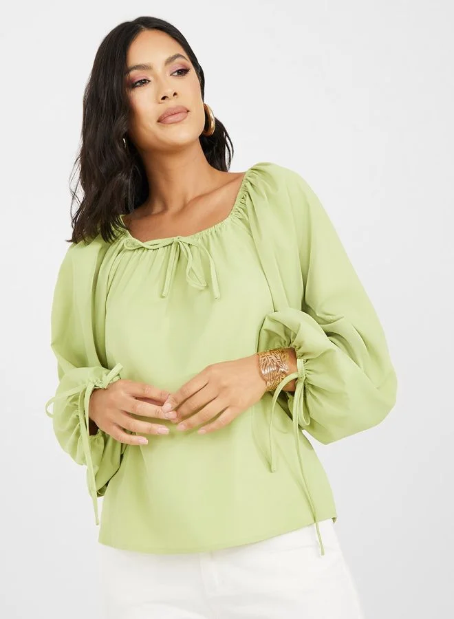 Styli Regular Fit Round Neck Tunic Top