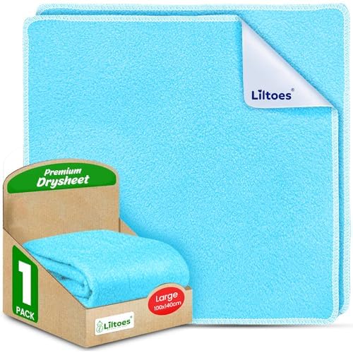 LILTOES Dry Sheet | LILTOES Fleece Baby Bed Protecting Mat | Mattress Protector (Medium) - Image 1