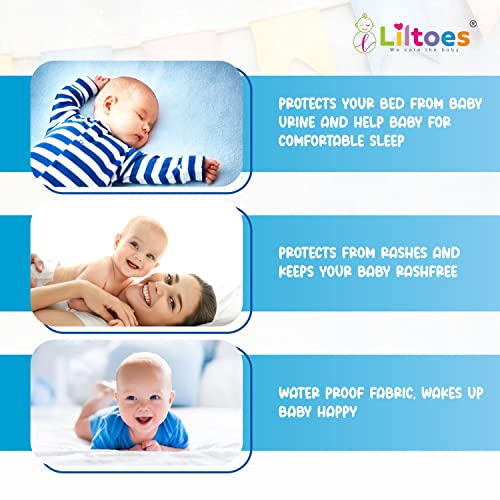LILTOES Dry Sheet | LILTOES Fleece Baby Bed Protecting Mat | Mattress Protector (Medium) - Image 5