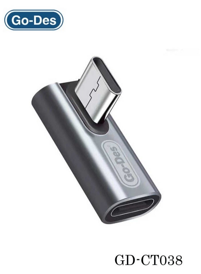 GO-DES GD-CT038 USB-C to USB-C Adapter for High-Speed Charging and Data Transfer - Image 3