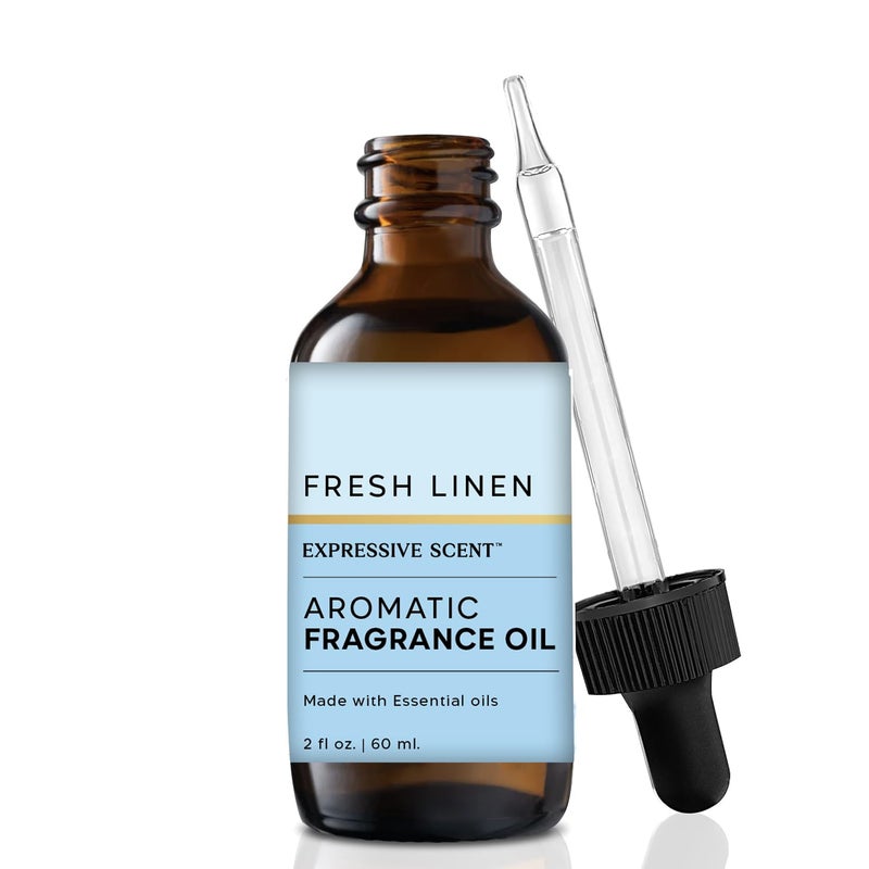 Expressive Scent عبوة واحدة من زيت العطر المنزلي المعطر برائحة الكتان الطازج 2 أونصة من إكسبريسيف سينت - Image 1
