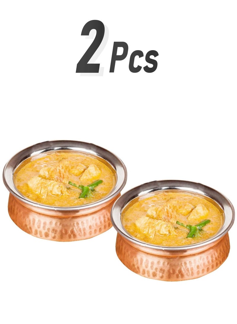 Bin Shihon Set 2 pc high quality hammered copper serving pots Available in several sizes - Image 1