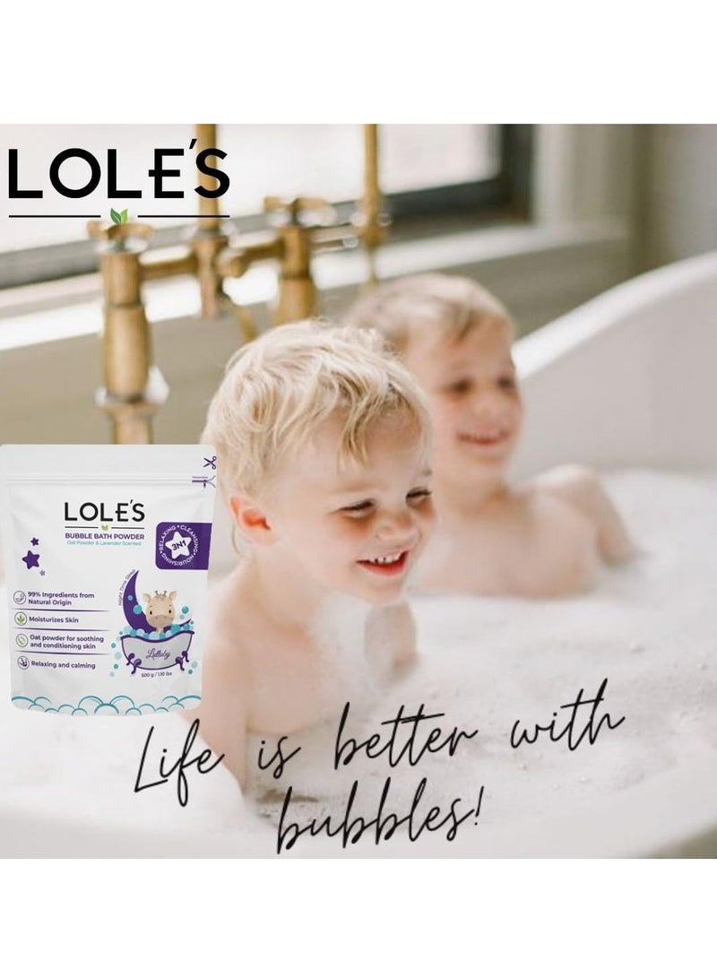 Lole's Baby Bubble Bath Powder Lavender Scented 100% Natural product, Chemical Free 500g - Image 3