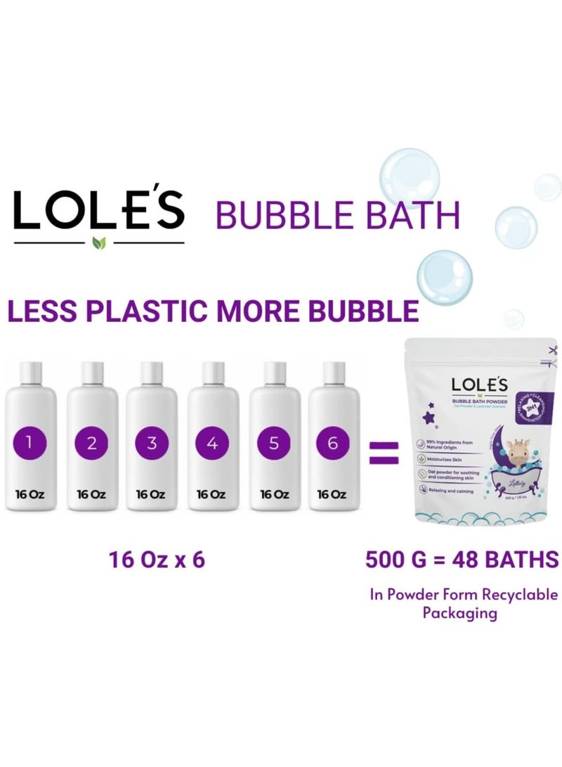 Lole's Baby Bubble Bath Powder Lavender Scented 100% Natural product, Chemical Free 500g - Image 5