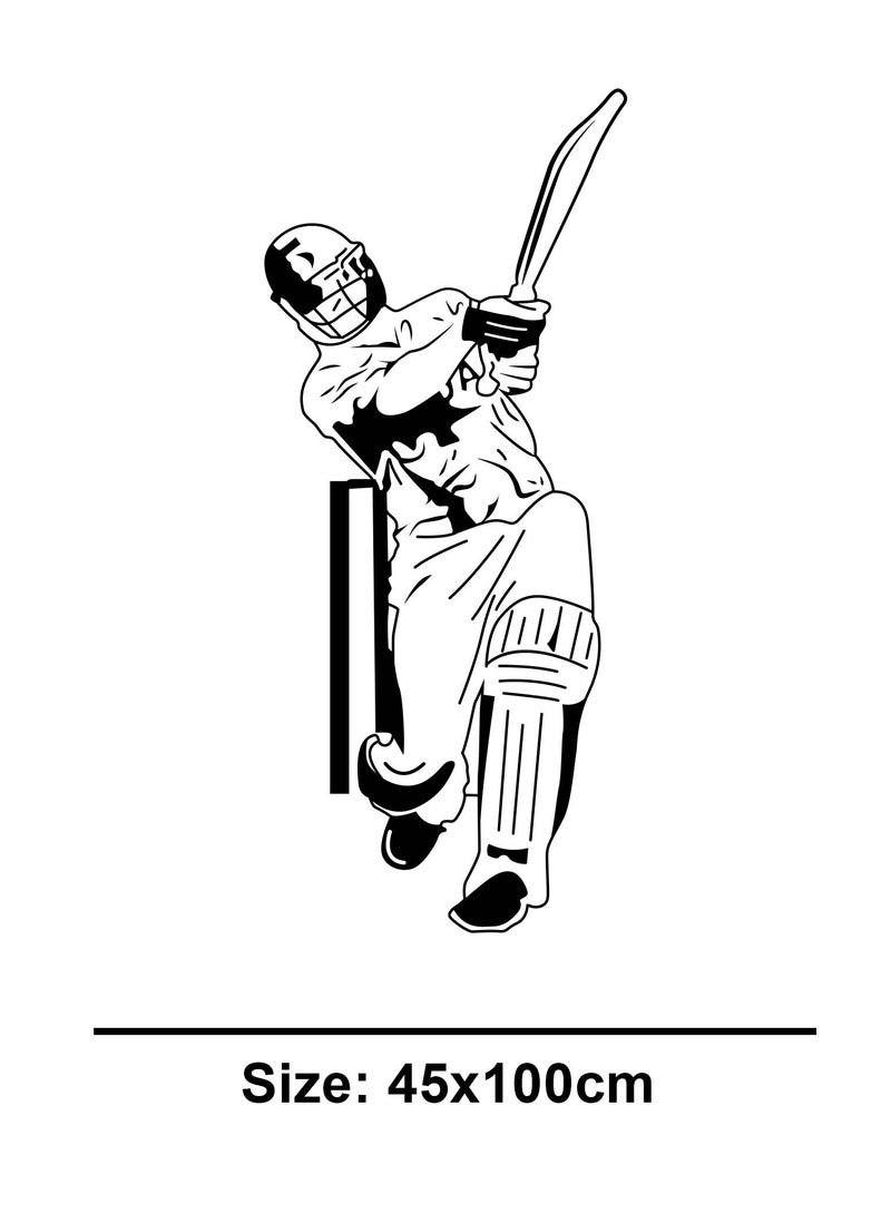 Spoil Your Wall Cricket Batsman  Wall Decal - Wall Arts Home Décor - Wall Sticker, 45x110 cm by Spoil Your Wall  - Image 3