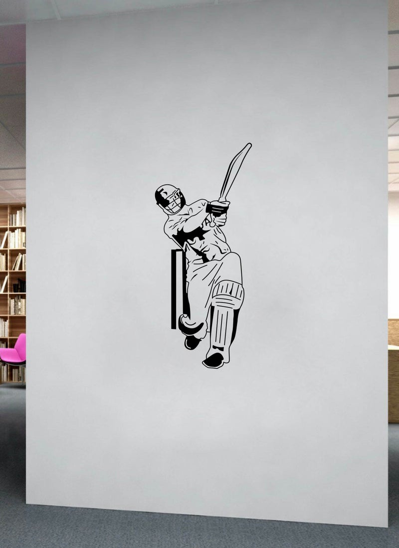 Spoil Your Wall Cricket Batsman  Wall Decal - Wall Arts Home Décor - Wall Sticker, 45x110 cm by Spoil Your Wall  - Image 2