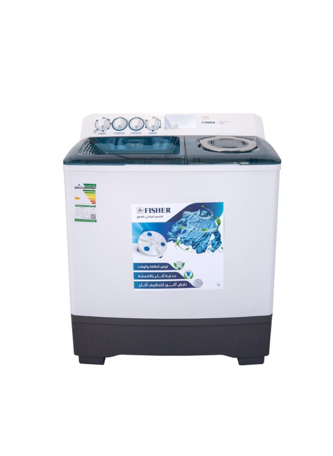 FISHER TwinTub Washer 14KG Spin 9KG White  - Image 1