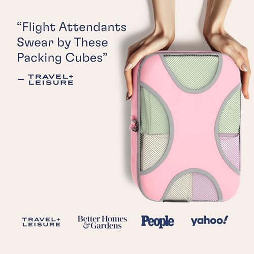 Shacke Packing Cubes for Travel 8 Set - Premium Luggage Organizer Bags - Versatile Travel Organizer for Women and Men - Optimized Packing Bags - Travel Essentials (Summer Pink) - Image 3