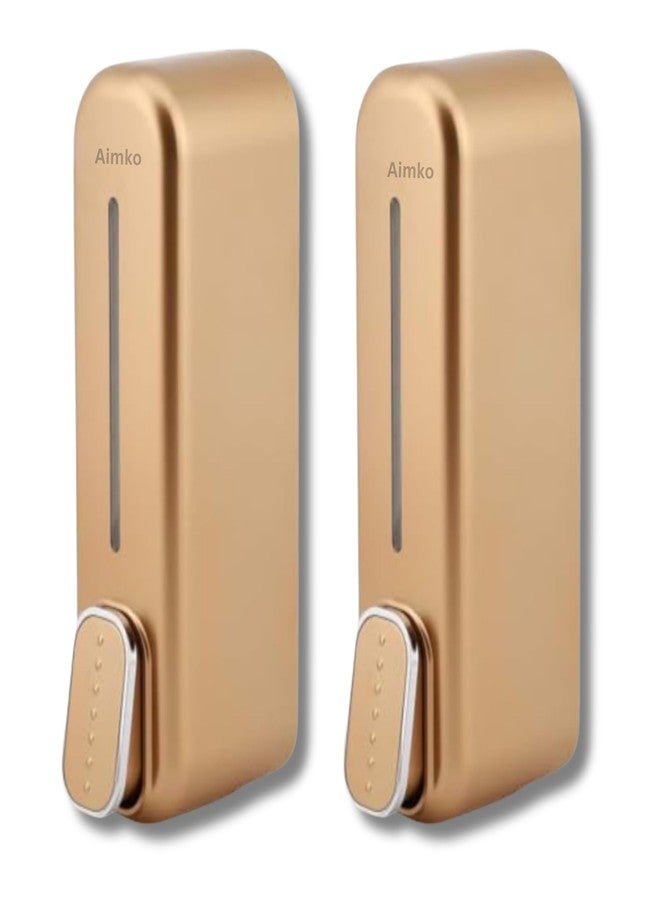 AIMKO Black ABS Wall Mounted Soap Dispenser: Leak-Free Hand Wash & Shampoo Bottle for Bathroom, Kitchen, Shower, Ideal Home Gadget & Organiser for Soap Dispenser in Wash Basin. (Rose Gold) - Image 1