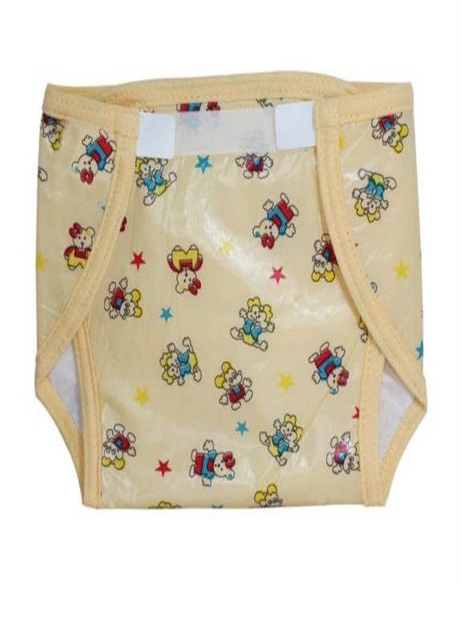 FASHFLOW Reusable Waterproof Leakage Proof Washable Nappies Diapers Potty Training Pants For Babies Outsdie Soft Plastic PVC Inner Terry Cotton With Velcro Closure Combo Pack Of 3 (Printed, XL) - Image 2