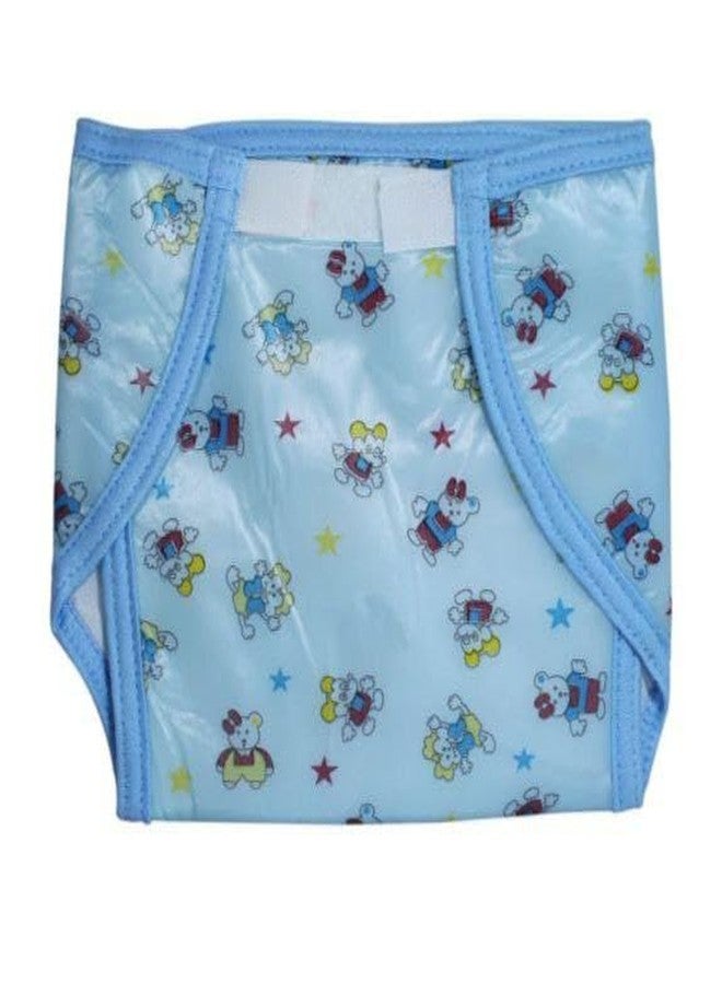 FASHFLOW Reusable Waterproof Leakage Proof Washable Nappies Diapers Potty Training Pants For Babies Outsdie Soft Plastic PVC Inner Terry Cotton With Velcro Closure Combo Pack Of 3 (Printed, XL) - Image 3