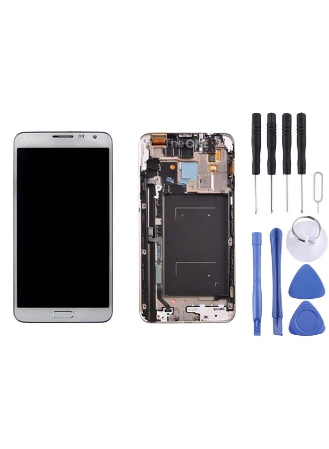 Replacement Original LCD Display + Touch Panel with Frame for Galaxy Note 3 Neo / N7505 White - Image 1