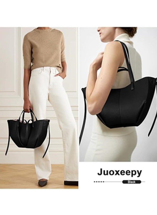 Juoxeepy - Juoxeepy Work Bag Faux Leather Tote Bag for Women Trendy Handbag Purse Fall Shoulder Bag with Magnetic Closure - Image 1