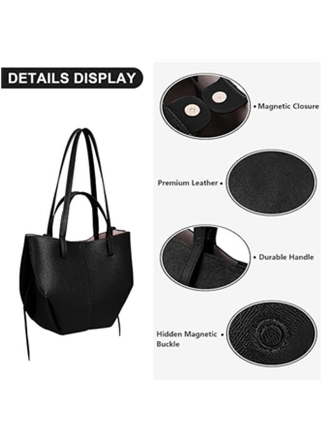 Juoxeepy - Juoxeepy Work Bag Faux Leather Tote Bag for Women Trendy Handbag Purse Fall Shoulder Bag with Magnetic Closure - Image 1