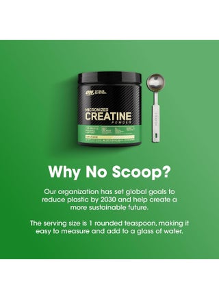 Micronized Creatine Monohydrate Powder for Muscle Building Support - Unflavored, 300 Grams, 60 Servings - view 3