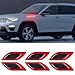 Lcxecnw 6 PCS 3D Strong Reflective Stripe StickerCar Fender Hood Bumper Reflective DecalHighIntensity Night Visibility Reflective Decal Safety Warning Diamond Grade Carbon Fiber for Car SUV Red - Image 2