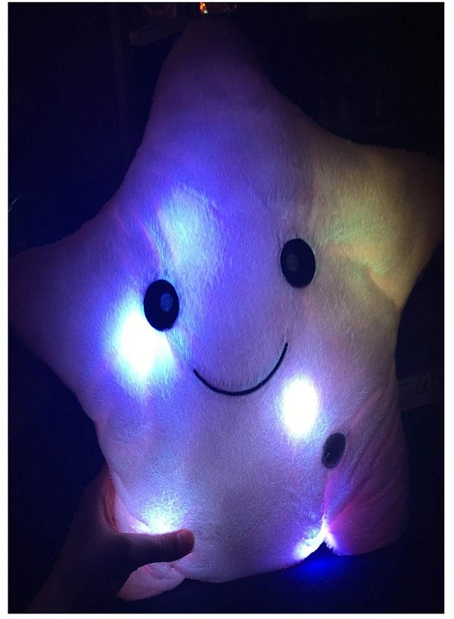 sofipal Creative Twinkle Star Shaped Plush Pillow, LED Night Light Glowing Cushions Plush Stuffed Toys Gifts for Kids, Decoration (Yellow) - Image 5