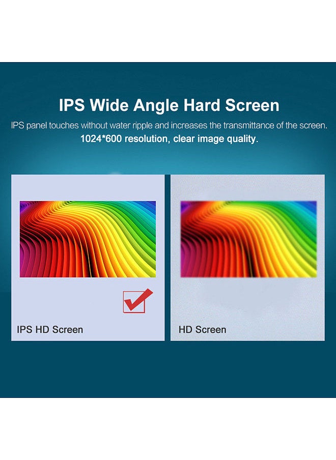 7 Inch HD IPS Capacitive Touchscreen Display 1024*600 Resolution Small Portable Monitor with USB HD Interface Compatible with Raspberry Pi Educational Tool