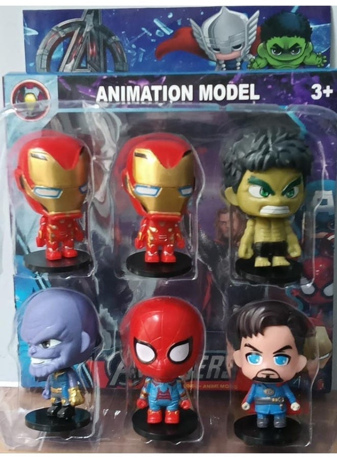 Marvel Figures | Avengers Figures | Superhero Figures | Marvel Action Figures | Avengers Toys | Superhero Toys | Marvel Character Figures | Iron Man Figure | Spider-Man Figure | Captain America Figure | Hulk Figure | Thor Figure | Doctor Strange Figure | Thanos Figure | Black Panther Figure | Black Widow Figure | Loki Figure | Vision Figure | Scarlet Witch Figure | Marvel Toys for Kids | Kids Action Figures | Cartoon Character Figures | PVC Figures | Mini Marvel Figures | Collectible Marvel Figures | Marvel Figurines | Avengers Collectibles | Superhero Collectibles | Marvel Gift | Kids Gift | Boys Toys | Girls Toys | Marvel Figure Set | Avengers Figure Set | 6-Piece Marvel Figure Set | Mini Superhero Figures - Image 1
