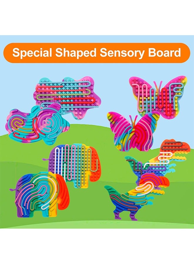 4Pcs Sensory Activity Board Toys Set, Silicone Fidget Toys Adults Toddler, Bulk Party Favors Sensory Toys for Kids 8-12, Calm Down Fidget Toy for Stress Relief ADHD and Autism  - Image 3