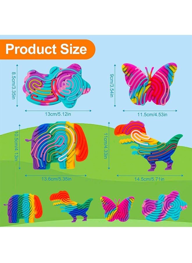 4Pcs Sensory Activity Board Toys Set, Silicone Fidget Toys Adults Toddler, Bulk Party Favors Sensory Toys for Kids 8-12, Calm Down Fidget Toy for Stress Relief ADHD and Autism  - Image 2