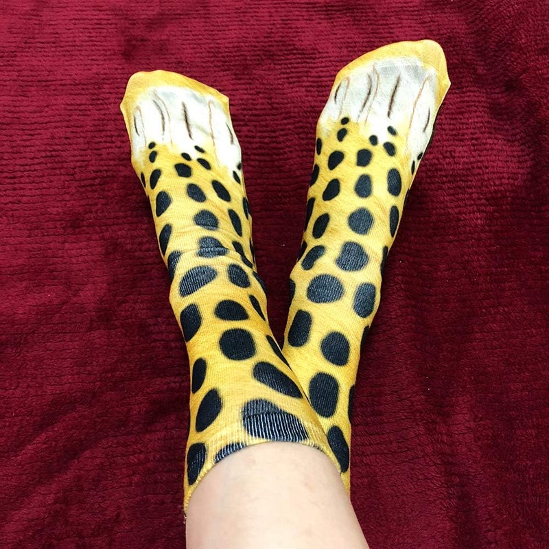 NDLBS Funny Christmas Gifts Novelty 3D Animal Paw Socks Stocking Stuffers for Adult Women Men Teens Gag White Elephant Gifts - Image 3
