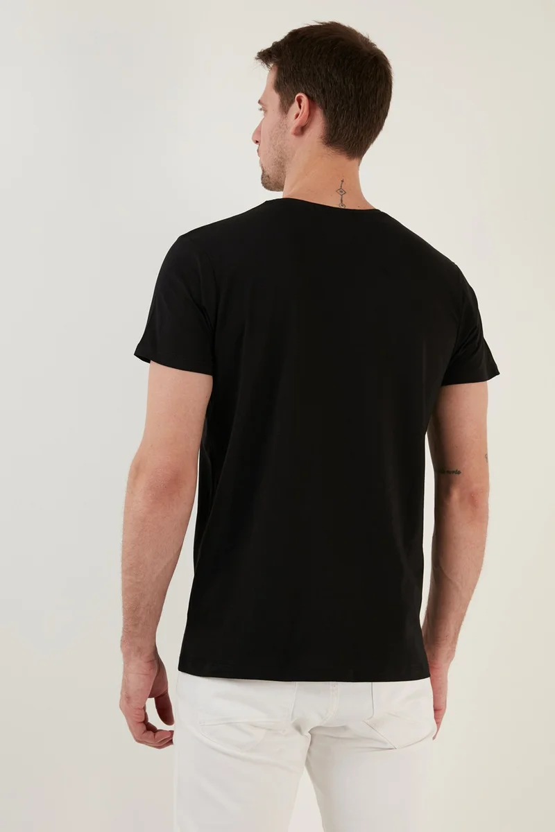 بوراتي Printed Crew Neck Cotton Slim Fit T Shirt Men's T Shirt 541FORYOU