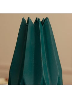 CLOUD INDIA CLOUD INDIA Decorative Geometric Design Ceramic Vase for Home Dcor Centrepiece Decor Showpiece Dark Green 9 Inch  - Image 5
