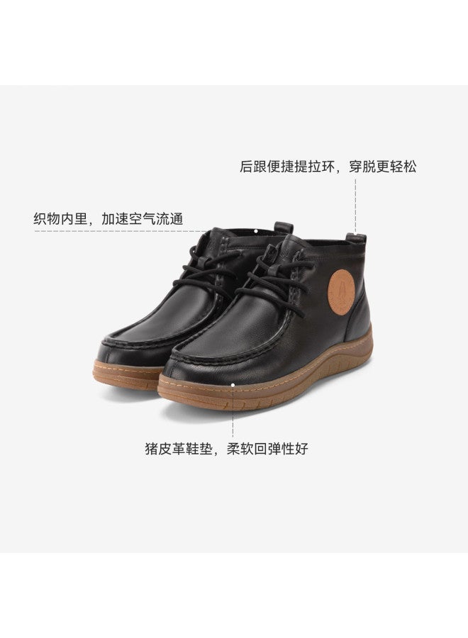 Hush Puppies Autumn/winter New Arrival Academic Style Minimalist Versatile Fleece Ankle Boots Fashion Boots High-quality Genuine Leather Kangaroo Shoes - Image 5