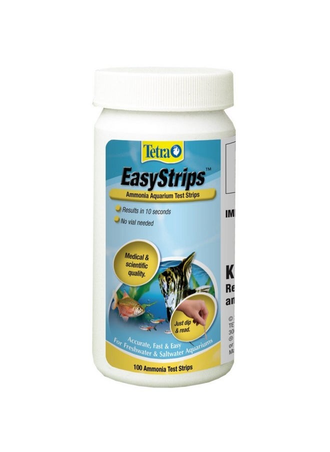 Tetra - Tetra EasyStrips 100 Count, Ammonia Test Strips For aquariums, Water Testing, Model Number: 19541 - Image 1