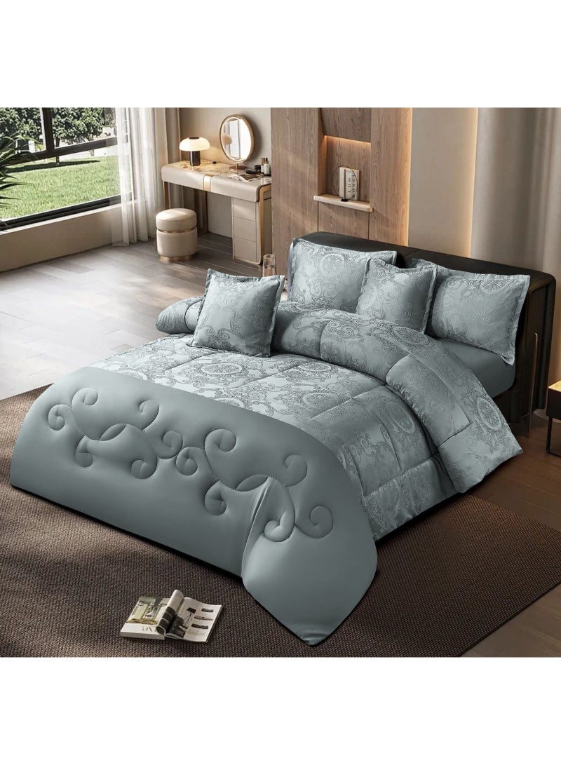4-Piece Half Double Bedspread Set – Comforter 170×220 cm – Fitted Sheet 140×200+40 cm (Fits 140×200 cm Bed) – Soft Premium Microfiber