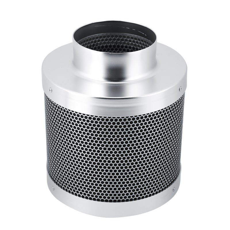 4 Inch Activated Carbon Filter - 55% Open Area For Increased Air Flow Lightweight Durable Aluminum Top Bottom - 99.9% Deodorizing Ability For Hydroponics Commercial Workshop Use - Image 3