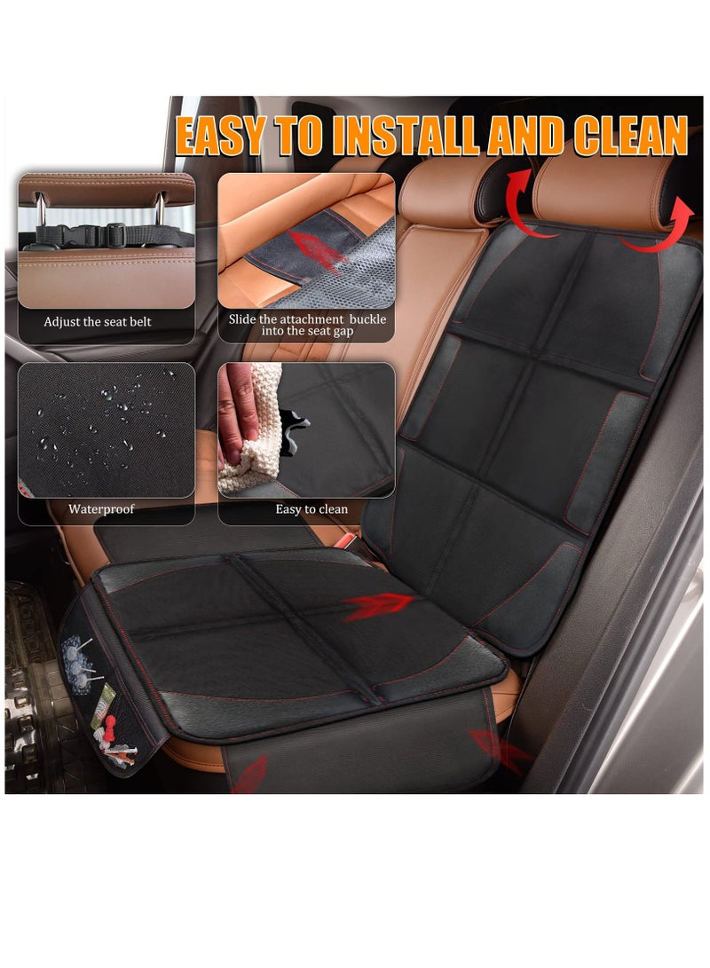 Excefore Car Seat Protector, Large Size, 600D Waterproof Fabric, Thick Padding and Storage Pockets, Child Seat Protection for Babies and Pets (Black 2)  - Image 5