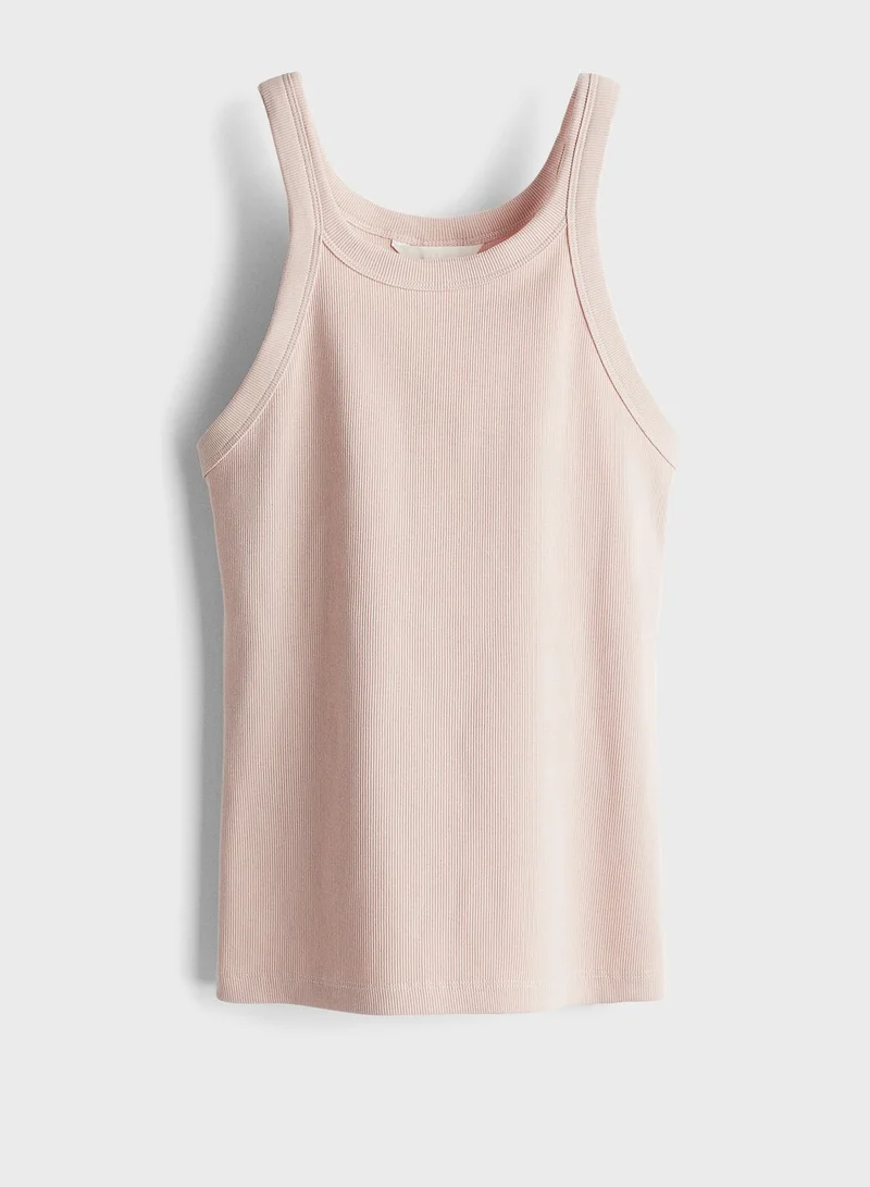 H&M Ribbed Knitted Tank Top
