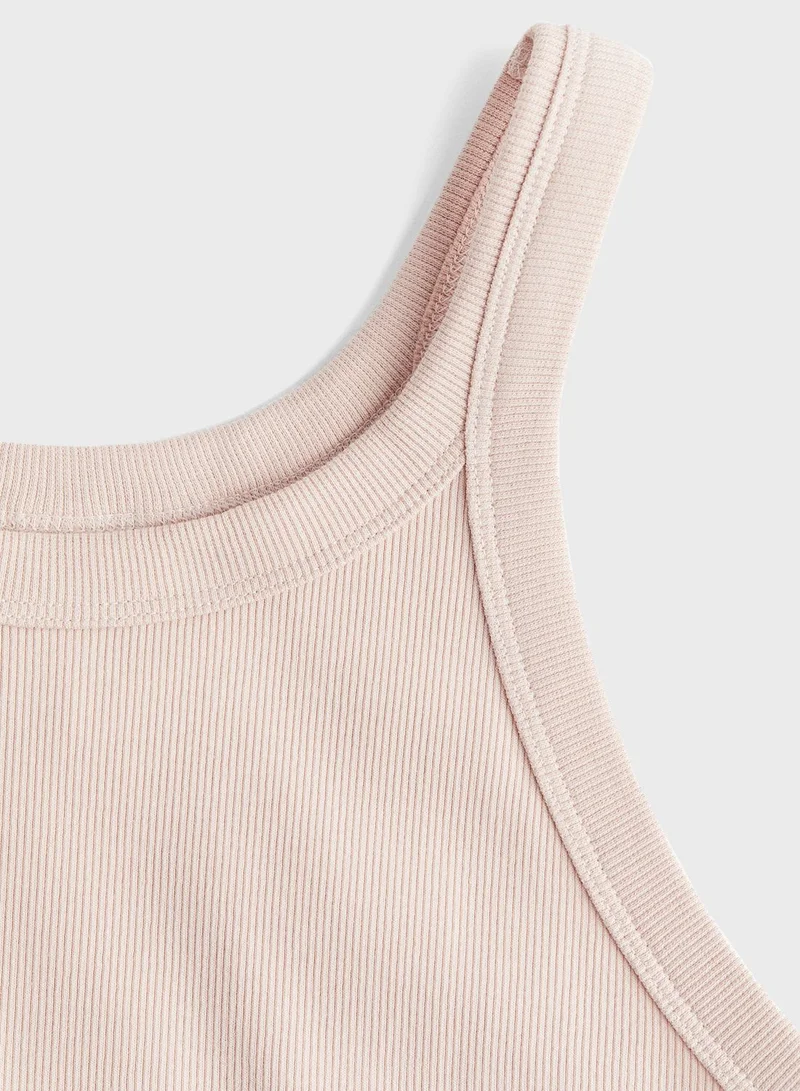 H&M Ribbed Knitted Tank Top