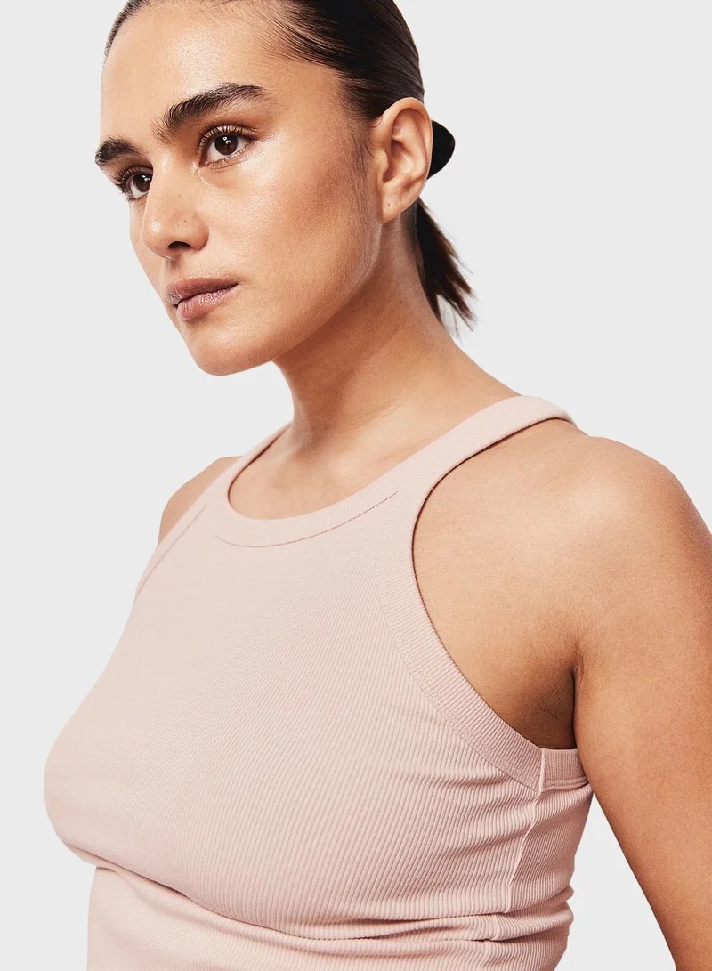 H&M Ribbed Knitted Tank Top
