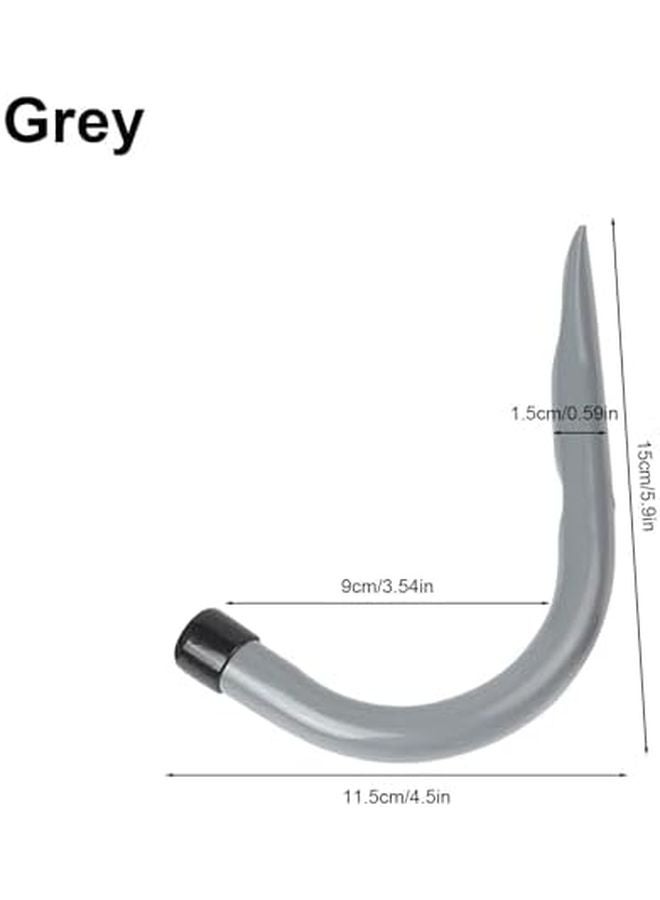 خطافات حائطية ثقيلة من النوع J لتخزين الدراجات في المرآب وأدوات الحزمة المكونة من 6 أدوات باللون الرمادي والأسود - Image 4