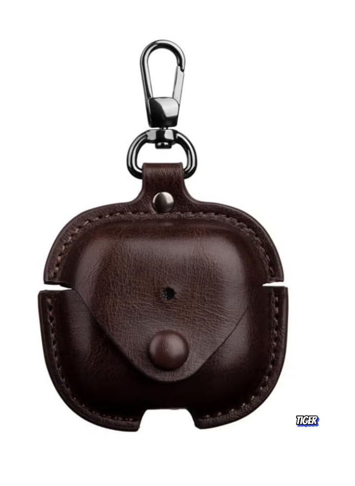 JAJEEK PU Leather Case Compatible with AirPods 4 2024 – Anti-Scratch Protective Cover with Keyring for AirPods 4, Premium Leather Case for AirPods 4 2024 - Image 1