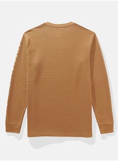 American Eagle Long Sleeve Logo Graphic Thermal T-Shirt  - Image 3