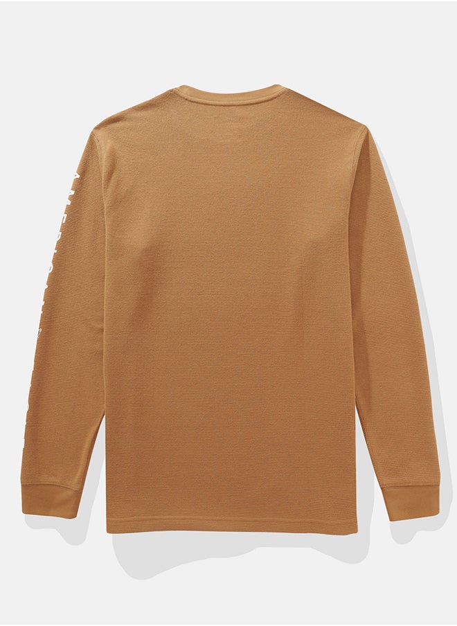 American Eagle - Long Sleeve Logo Graphic Thermal T-Shirt - Image 1