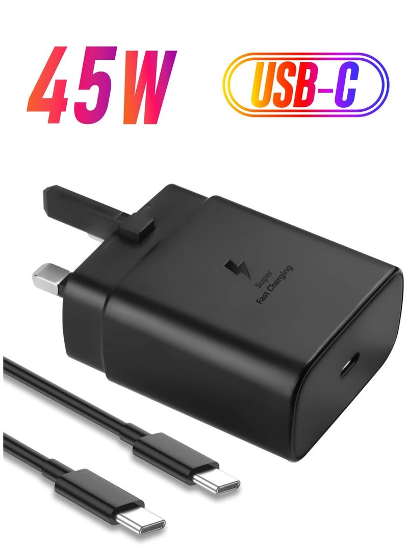 ELTRAZONE 45W USB C Fast Charger for Samsung Galaxy S23 Ultra/S23/S23+/S22 Ultra/S22/S22+/S21Ultra/S21+/S21/S20Note10/10+/20/S20/S21/S10/S9/S8，Galaxy Tab S7/S7+/S8/S8+ PPS Type C Wall Charger with 6ft Cable - Image 1
