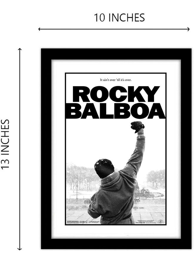 GRAY WALL Hollywood Poster Frame Rocky Balboa Movie Acrylic Glass Framed Poster For Room & Office (10 Inch X 13 Inch, Black) - Image 3