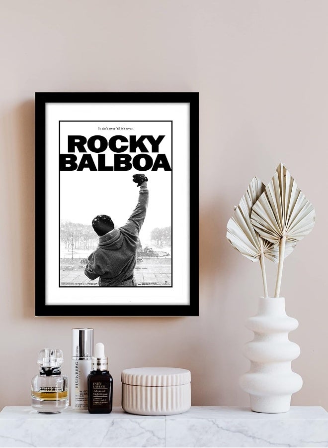 GRAY WALL Hollywood Poster Frame Rocky Balboa Movie Acrylic Glass Framed Poster For Room & Office (10 Inch X 13 Inch, Black) - Image 2
