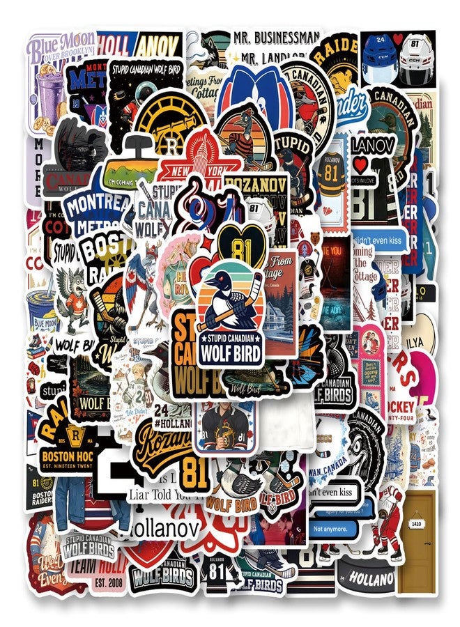 CPORER 110Pcs Stupid Canadian Wolf Bird Stickers Funny Heated Hockey Romance Books Sticker Aesthetics Rivalry Decal Waterproof Vinyl for Laptop, Water Bottle, Skateboard, Scrapbooking, Party Favors - Image 1